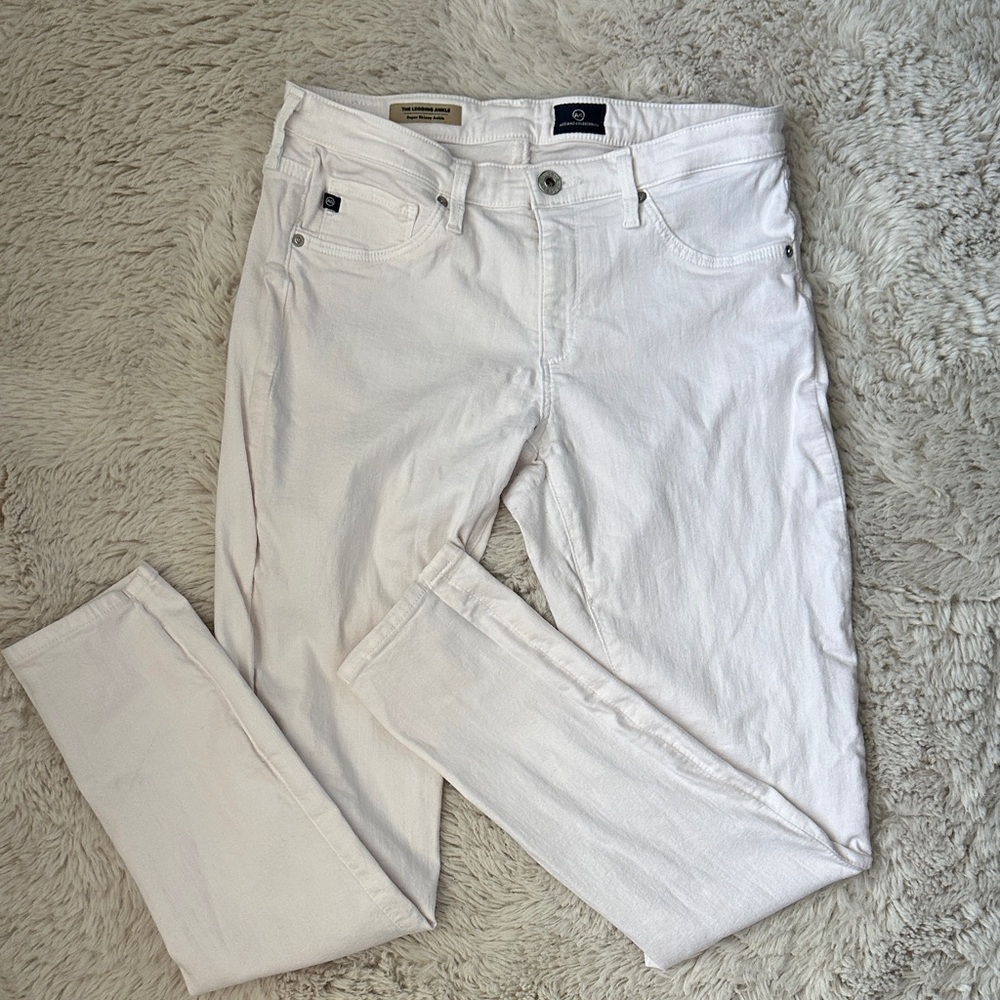 AG Adriano Goldschmied Sz 29 Women's White Legging Ankle Skinny Jean - Picture 2 of 9